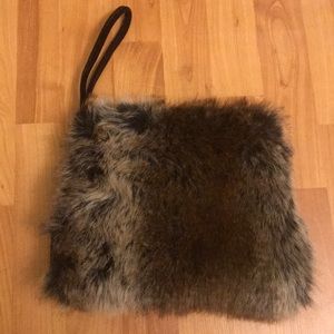 Faux fur purse.